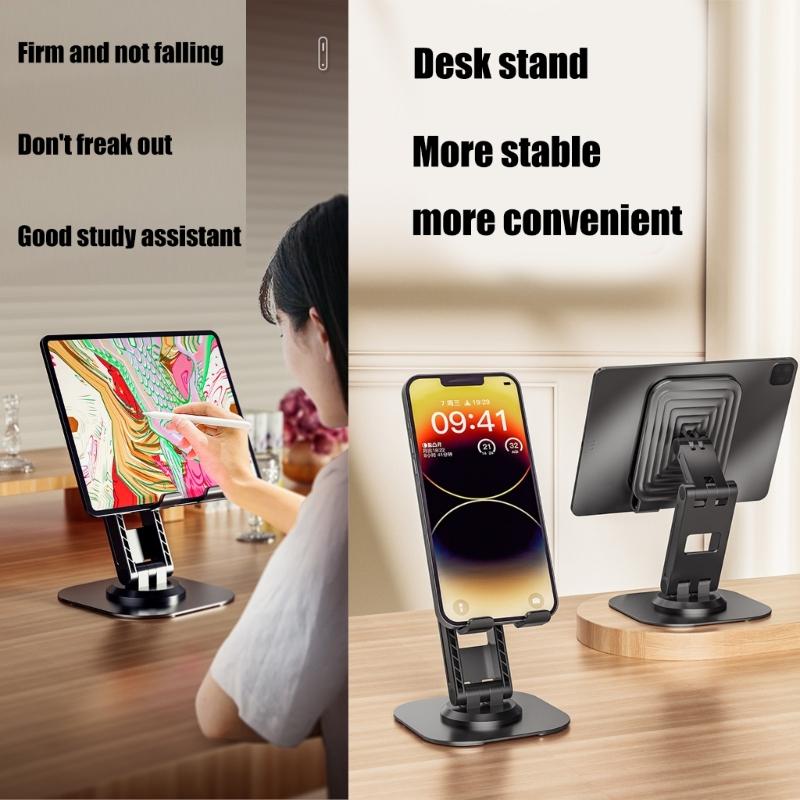 360 Degree Rotating Cellphone Holder Lazy Bracket for Phone Tablet Folding Adjustable Table Support Stand