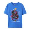 Japanese Aesthetic Dragon Tokyo Japan Unisexga Europe T Shirts Slim Fit Printed Pure Cotton Crew Neck Unisex Tops Shirt
