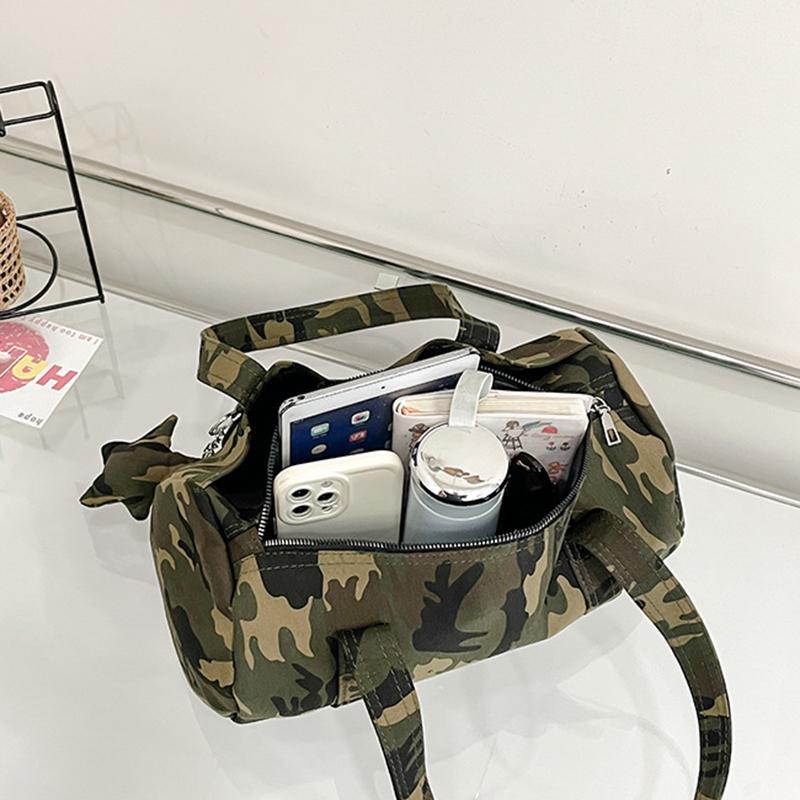 Niche Design Spicy Girl Large Capacity Camouflage Pillow Bag New Trendy Star Single Shoulder Underarm Bag KTB