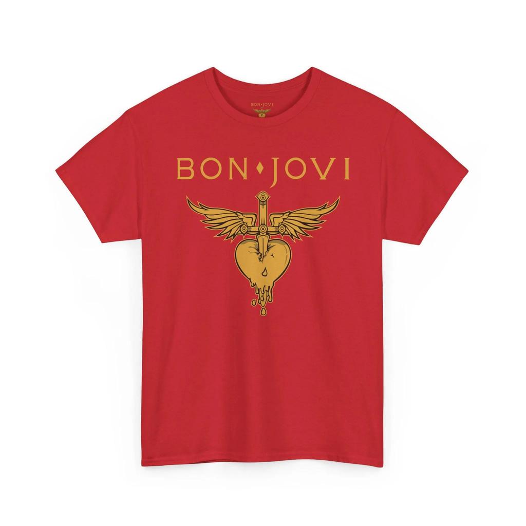 Bon Jovi Tour 2026 Forever Poster Druck T-Shirt Herren Damen Oversize Baumwolle Sommer Neues T-Shirt Herren Damen Harajuku Mode Lässige Oberteile