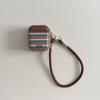 ins leather contrasting stripe letters for airpods4 earphone cover pro3 new airpodspro2 protective cover 3rd generation apple wireless bluetooth