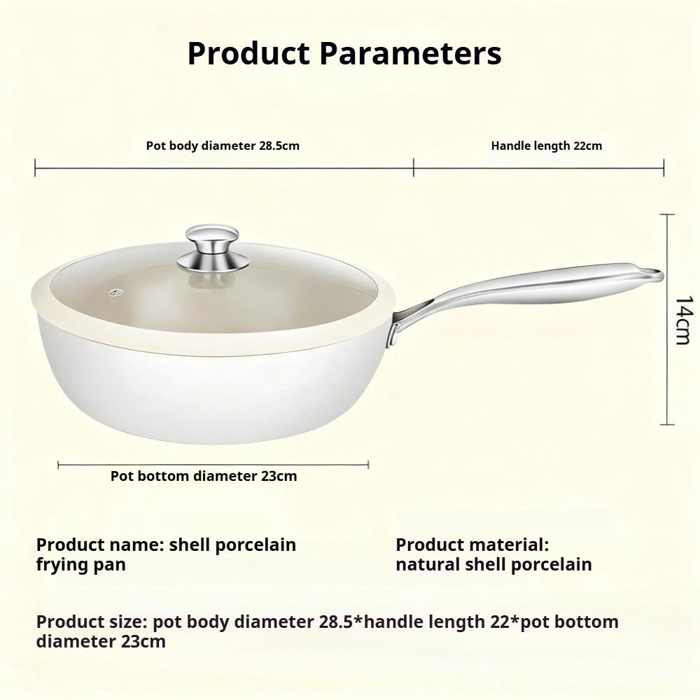 KOSUN Ceramic Nonstick Frying Pan Household Flat Frying Pan Gas Stove Gas Induction Cooker Special Frying Pan Kitchen Utensils