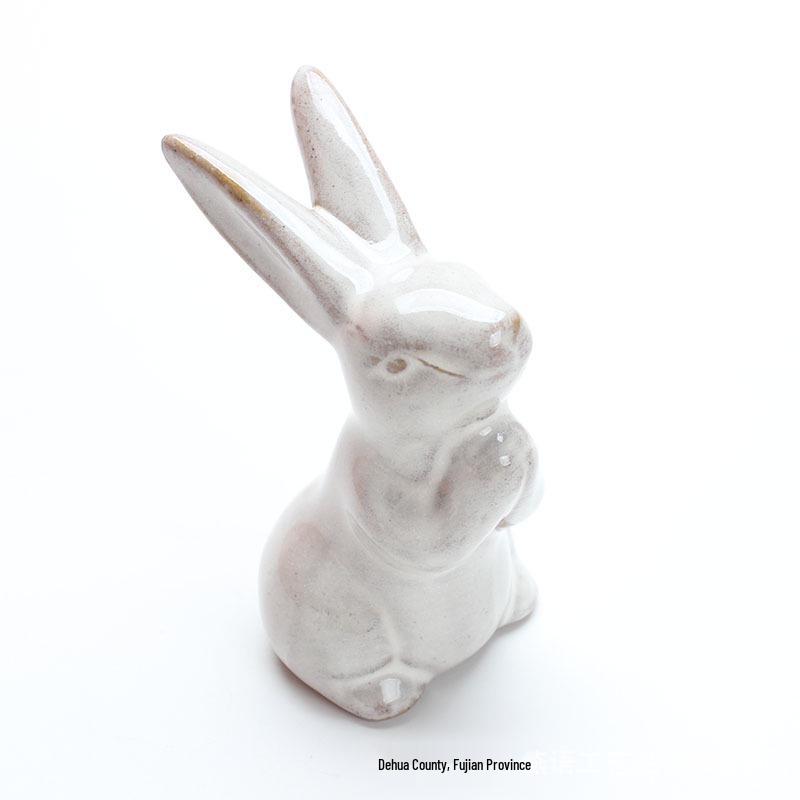 Креативное керамическое пасхальное украшение - Заяц, праздничный подарок для рабочего стола или сада