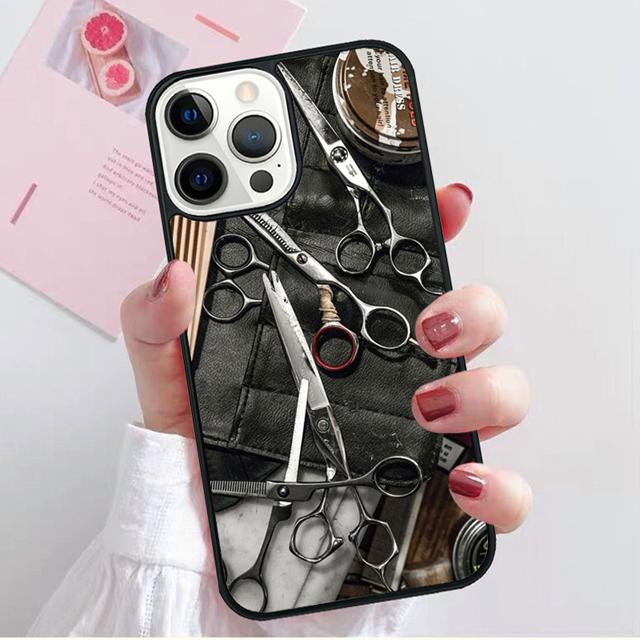 

Hair Stylist Scissors Phone Case Back Cover For iPhone 17 Air 16 15 14 Plus 11 Pro Max 13 Pro Max 12 Max Coque iPhone 13