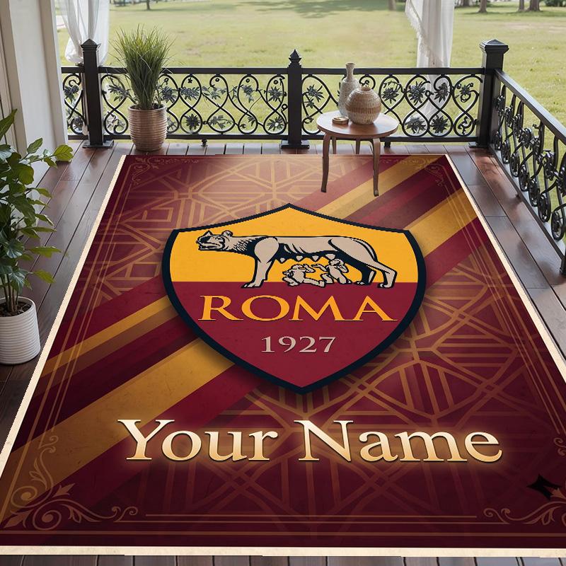 Custom Text Printed Rug AS Roma Non Slip Floor Carpet For Home Room Decor