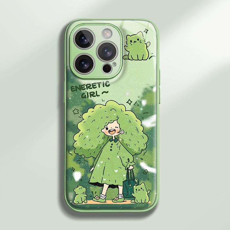 

Forest Girl for Apple 16 Promax Cartoon Female Model for IPhone Mobile Phone Case 15 New Style 14pm Hydrogel Shell For Apple 6