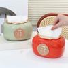 Reusable Persimmon Tissue Box Creative Cute Tissue Storage Box Spring Drawn Paper Box  Household