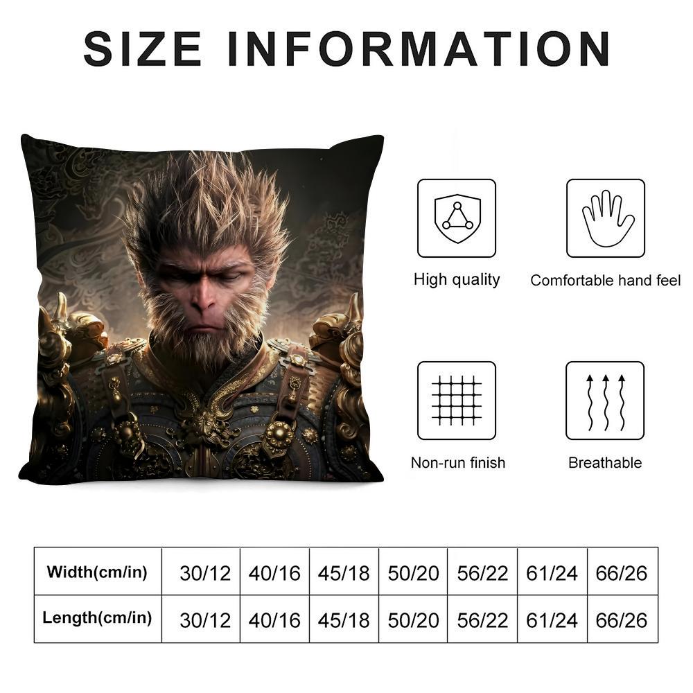 B-Black Mythh Game Cushion Cover Pillowcase Ultra Soft Skin Friendly Fabric Cloud Like Comfort & Concealed Zipper