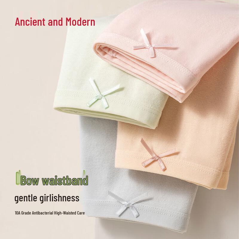 GUJIN Women's 3-Pack Cotton High-Waist Antibacterial Briefs