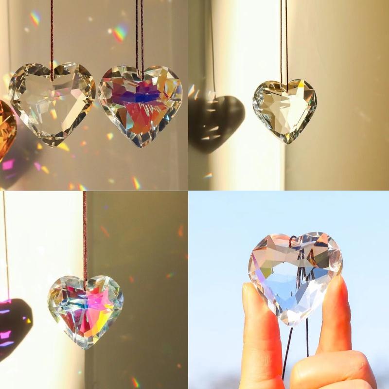 Stunning Heart-shaped Crystal Sun Catcher Perfect For Graduation Housewarming Or Any Festive Occasion