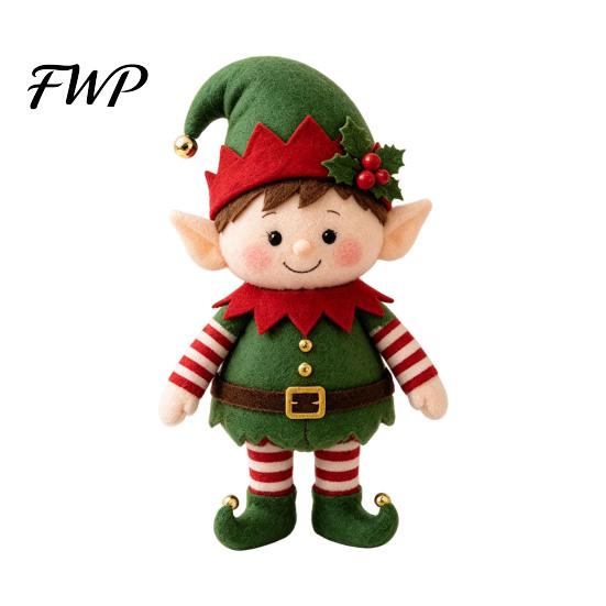 DIY Snowman Sewing Set Christmas Felt Craft Kit, Handmade Santa Gingerbread Elf Creative Art Activity Angel Material Holiday Supplies for Kids Adults