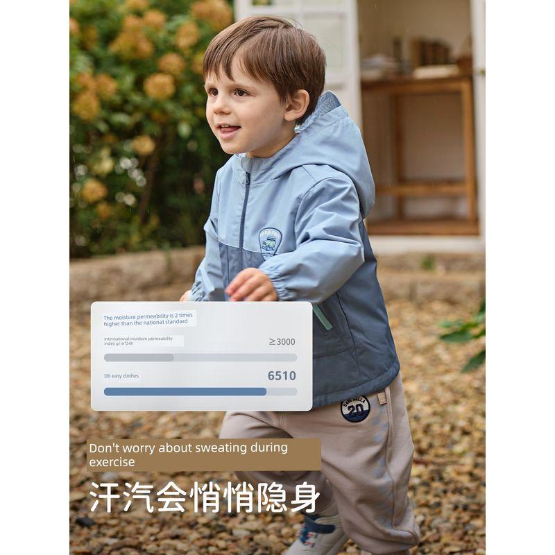 David Bella Boys' Jacket Spring New Style Kidsren's Outdoor Waterproof Windbreaker Boy Baby Jacket Outdoor Clothing Kidsren's Clothing