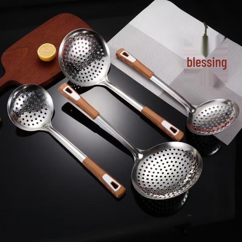Ruhan 18cm Stainless Steel Thickened Strainer (4-Pack)