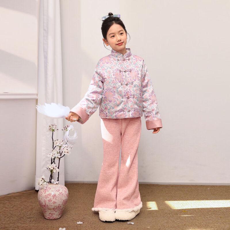 Girls' New Chinese Style Winter Celebration Jacket