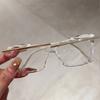 Retro Anti Blue Women Clear Eyeglasses Cat Eye Glasses Frame Women Men Alloy Resting Lense Optical Spectacle Eyeglass