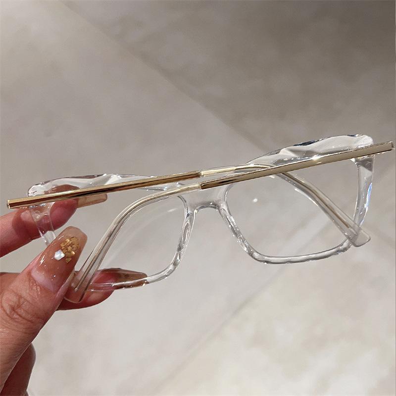 Retro Anti Blue Women Clear Eyeglasses Cat Eye Glasses Frame Women Men Alloy Resting Lense Optical Spectacle Eyeglass