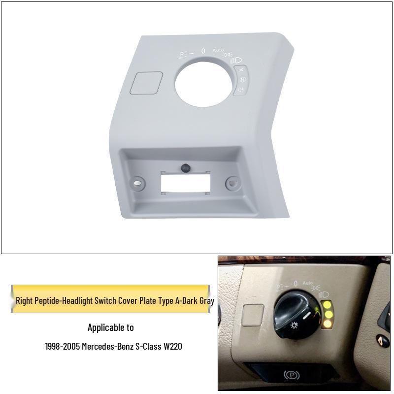 Acabamento da Tampa do Botão do Interruptor do Farol do Mercedes-Benz Classe S W220