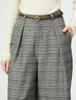 Something Glen Check Tuck Wide Casual Pants with Size 2XS Women's Belt,