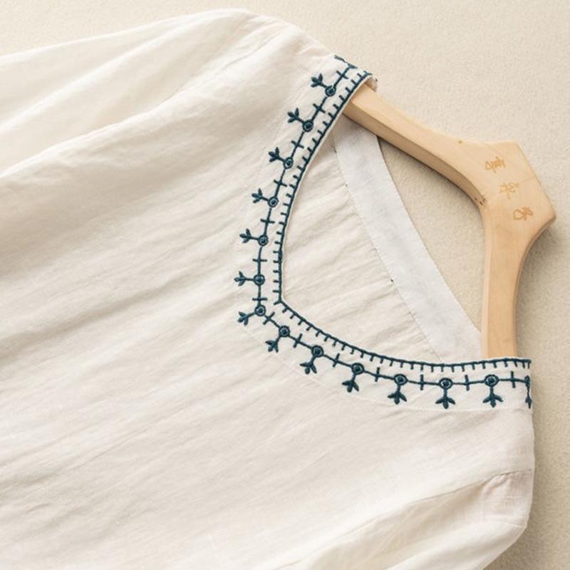 Γυναικεία Τοπ Βαμβακερά Καλοκαιρινά Μεγάλο Μέγεθος Μπλουζάκι Λαιμόκοψη V Χαλαρό με Ποικιλία Εκτυπώσεων Καθημερινό Πουλόβερ Μπλουζάκι Τοπ