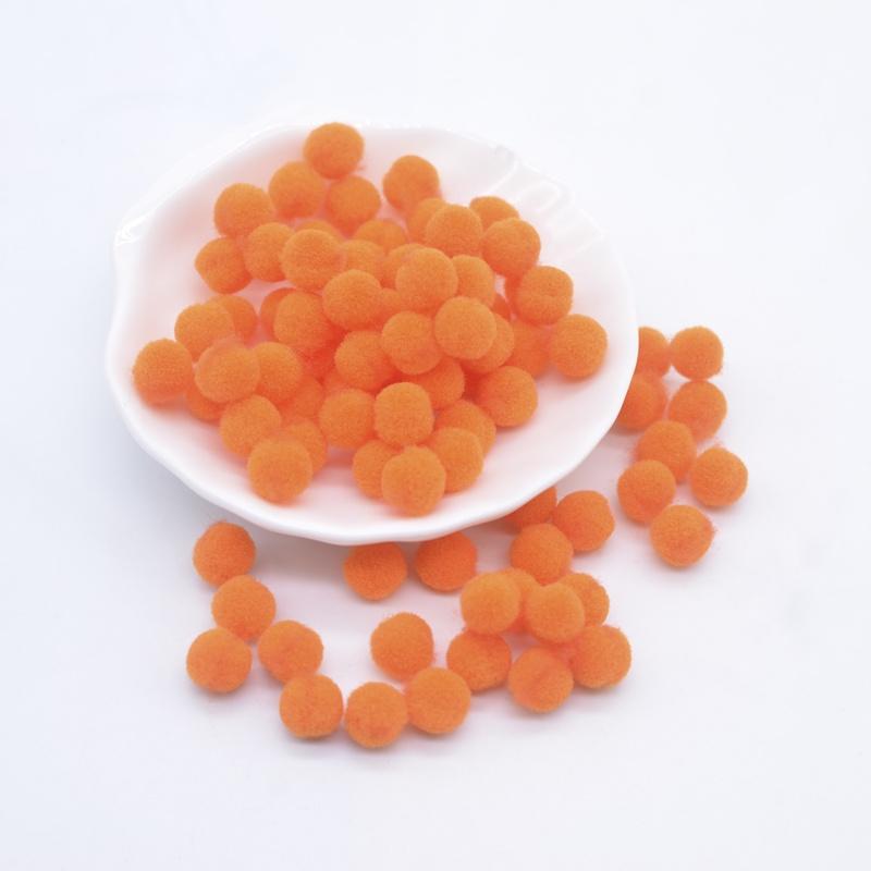 200Pcs 8mm Colorful Elastic Ball DIY Sewing On Patches Home Decoration Appliques Crafts Accessories