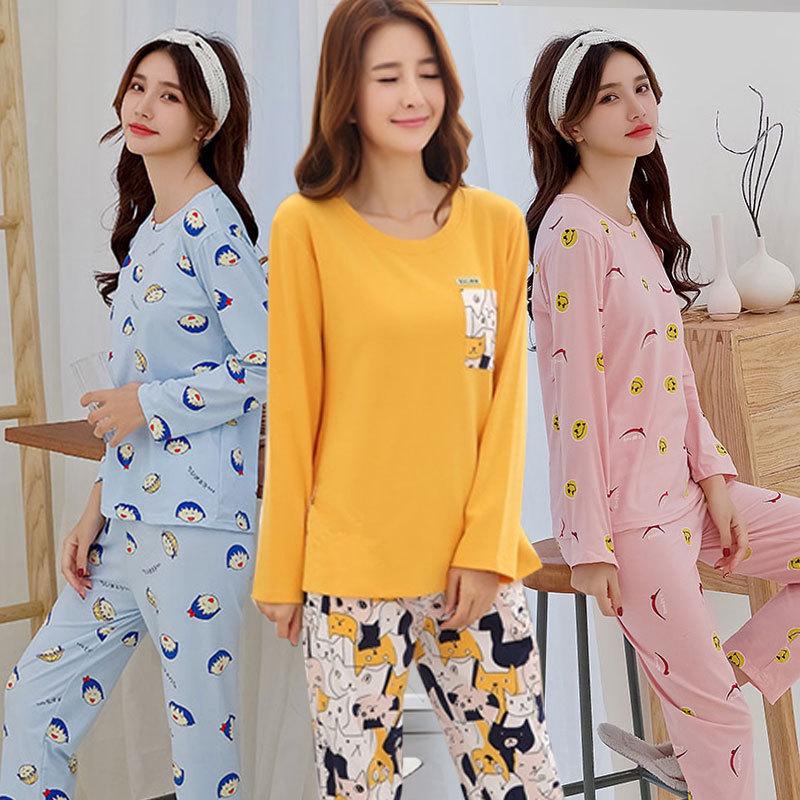 

Women s Summer Pajama Set: Cute INS Style, Short Sleeve, Long Pants, Wearable Outdoors, Plus Size. XL