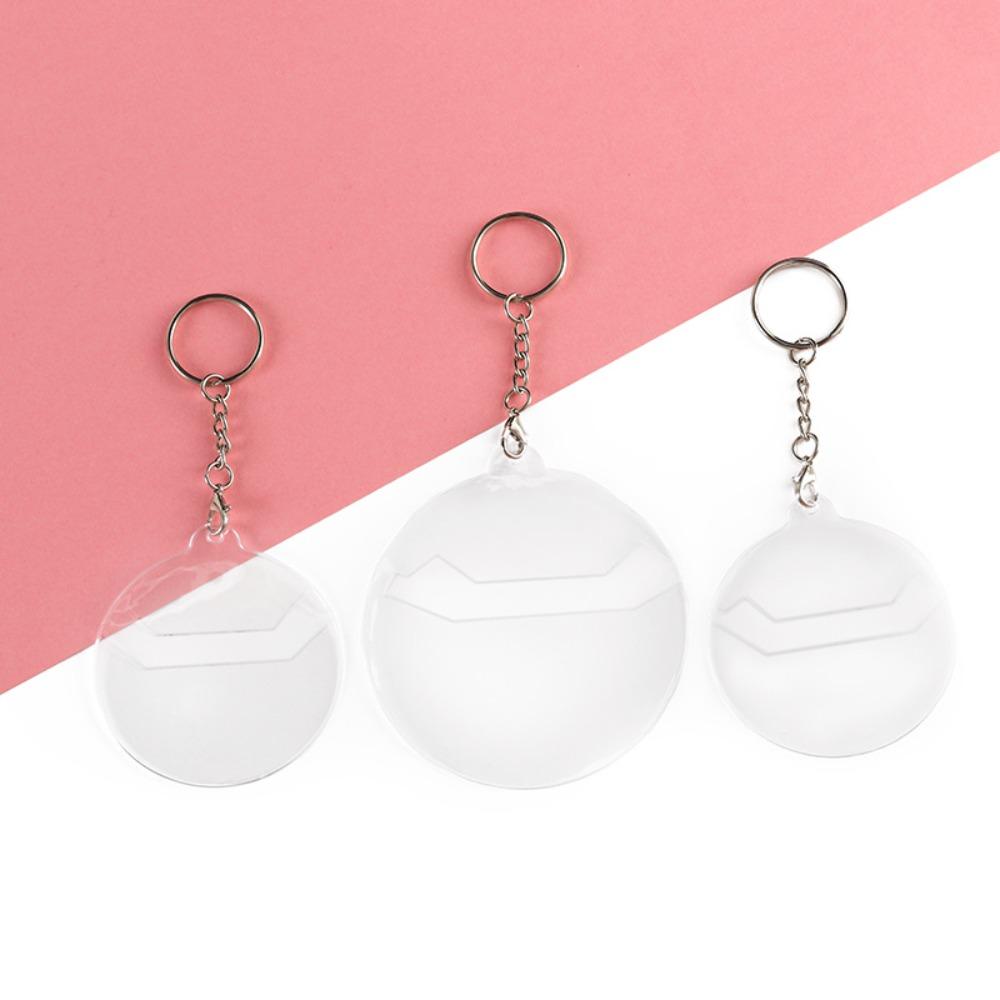 

2Pcs with Keychain Badge Display Sleeve Badge Protector Badge Protective Sleeve 58/75mm Badge Pins for 75mm