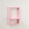 Floating Style Wooden Wall Shelf Square Wall Mounted Shelf Rustic Storage Rack  Candles