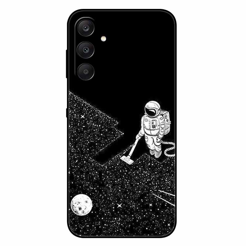 For Samsung A17 5G Case Black Silicone Soft Fashion Animal Back Cover For Samsung Galaxy A17 5G TPU Coque Cute Protective Bumper