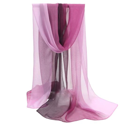 Soft Chiffon Scarf Sunscreen Popular Female Gradient Color Shawl