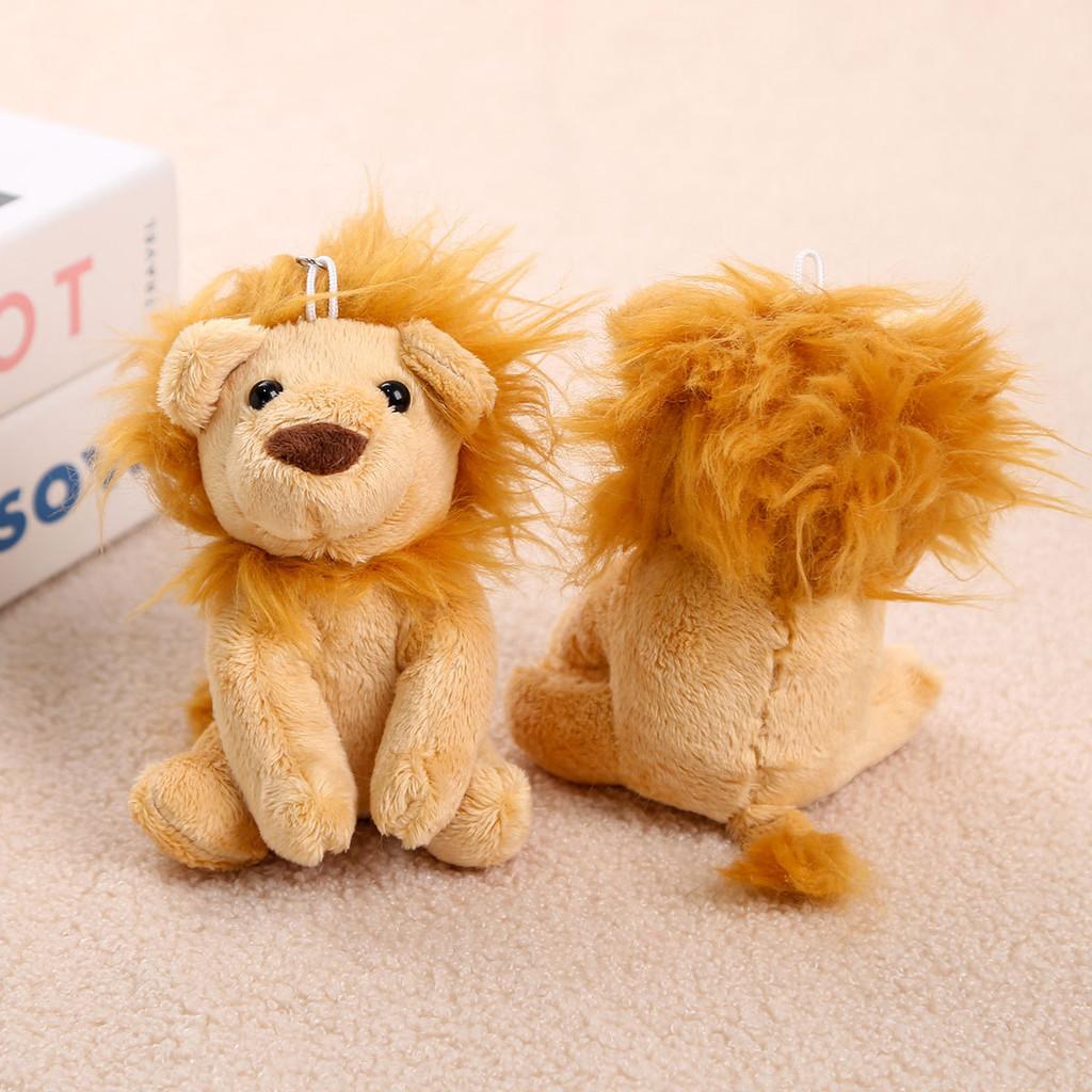 Animal Lion Plush Pendant Doll With Fluffy Hair For Backpack Decor Ideas Gift