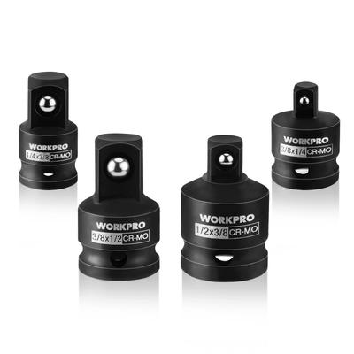 WORKPRO Steckschlüssel-Konvertierungsadapter Satz mit 4 Antriebswinkel-Konvertierungssteckschlüssel Schlagschrauber-Adapter Antriebsecke Wärmebehandelt Hohe Festigkeit Reifen