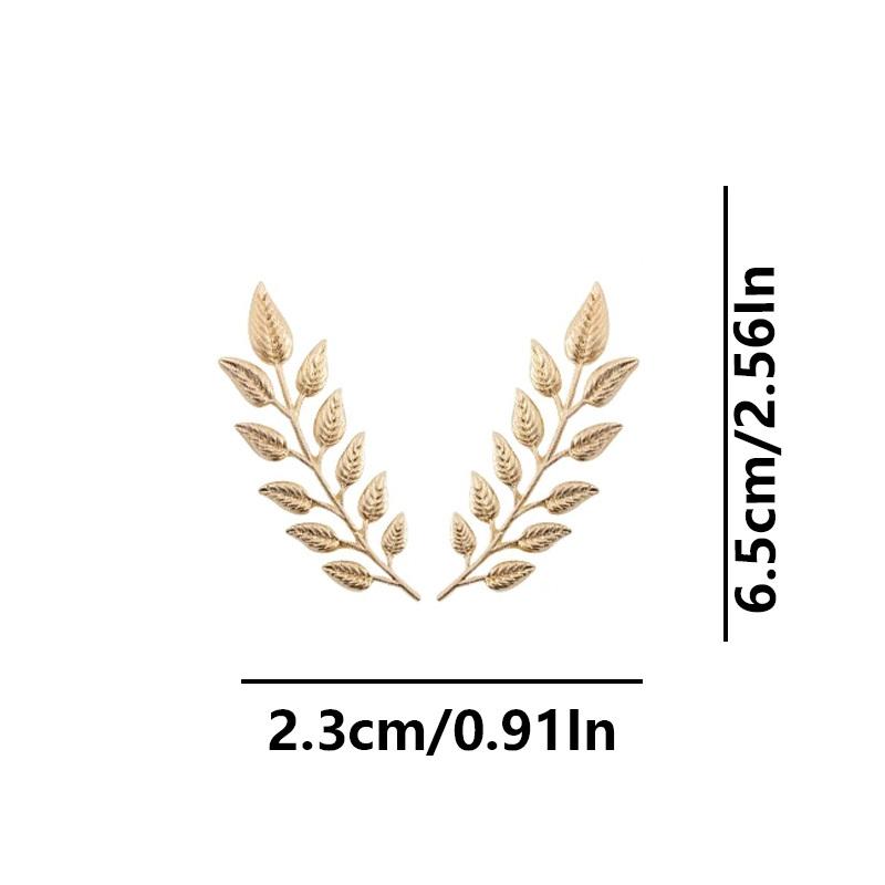 2pcs a pair Wheat Brooch Fashion Vintage Men Shirt Suit Collar Pins Golden Tree Leaf Brooches Clothing Accessories Jewelry Party Gifts