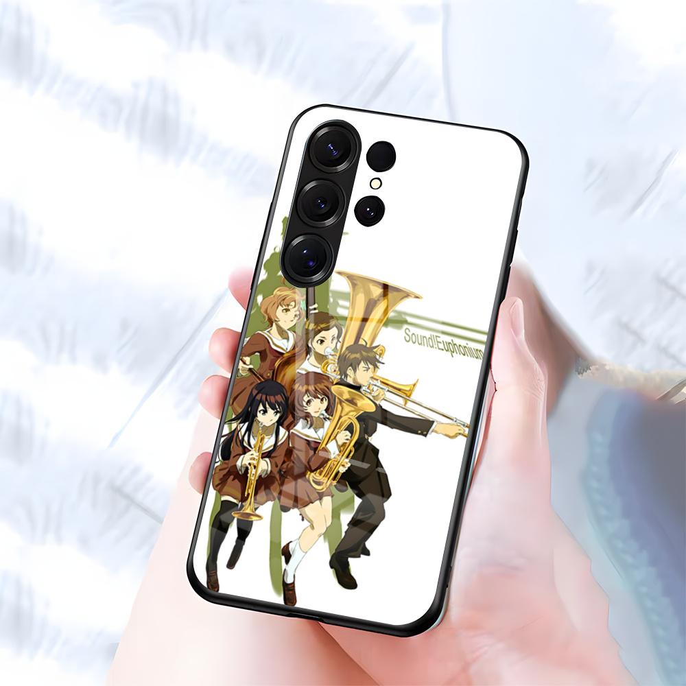 

S-Sound E-Euphonium Phone Case For Samsung S26 S25 S24 FE S23 S22 S21 Plus S20 Ultra Note20Ultra Black Glass Cover Galaxy S25