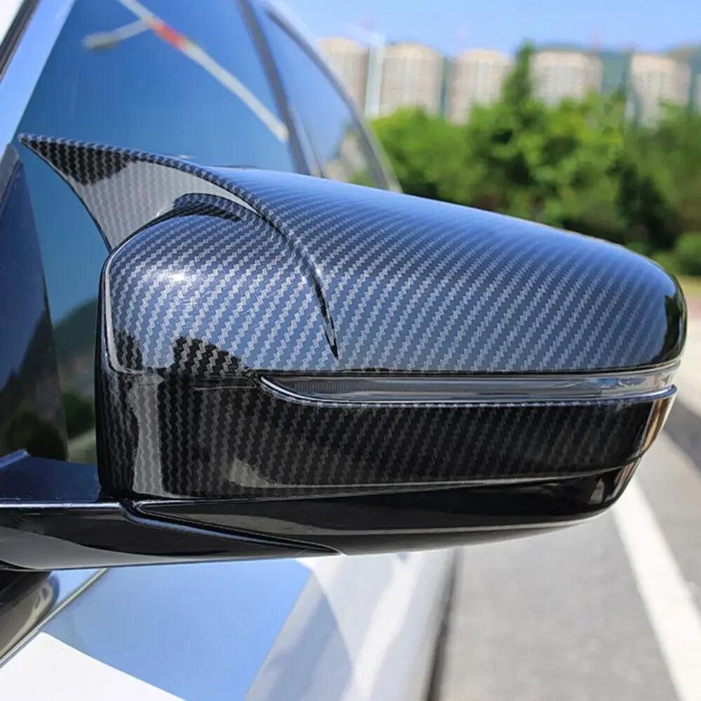 For BMW 3 4 5 7 8 Series G20 G21 G28 G22 G30 Car Sticker Rearview Side Mirror Cover Wing Cap Sticker Door Rear View Case Trim