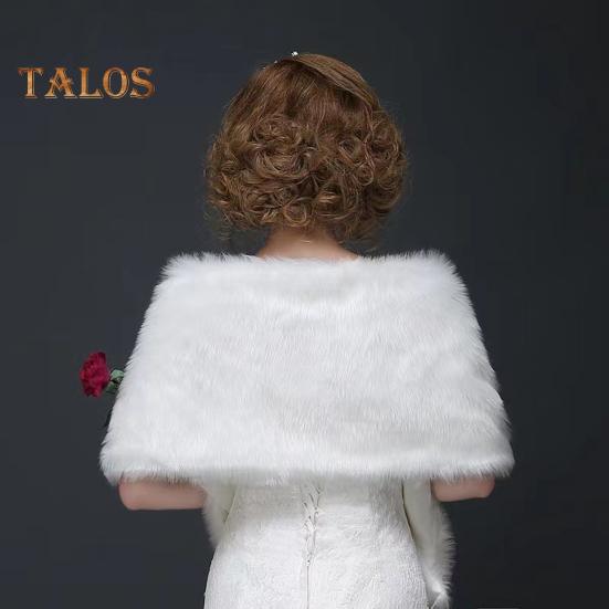 Kleid Schal Weich Strukturiert Plüsch Warm Schal Abendkleid Cheongsam Weiß Plüsch Herbst Winter Schal Wrap