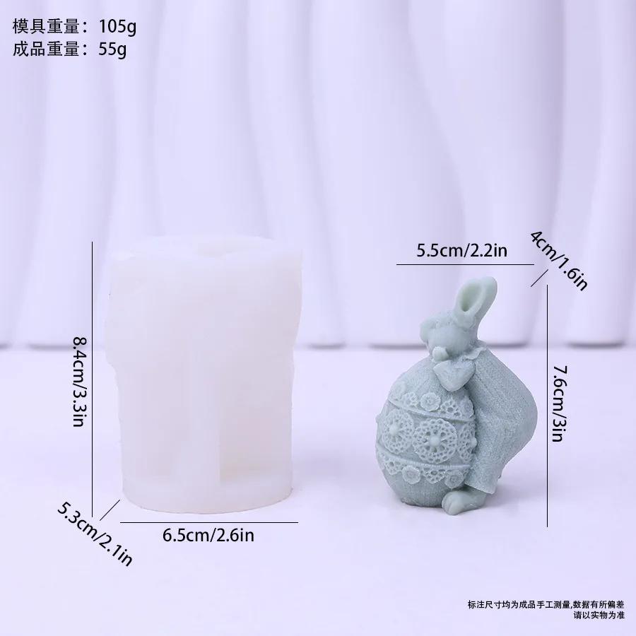 

Rabbit Shaped Scented Candle Craft Kit Reusable Silicone Forms For Handmade Plaster Wax Creations Festive Home Decor Crafting