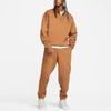 Nike Solid Logo Embroidered Jogger Pants Men Bottoms Brown CW5460-270
