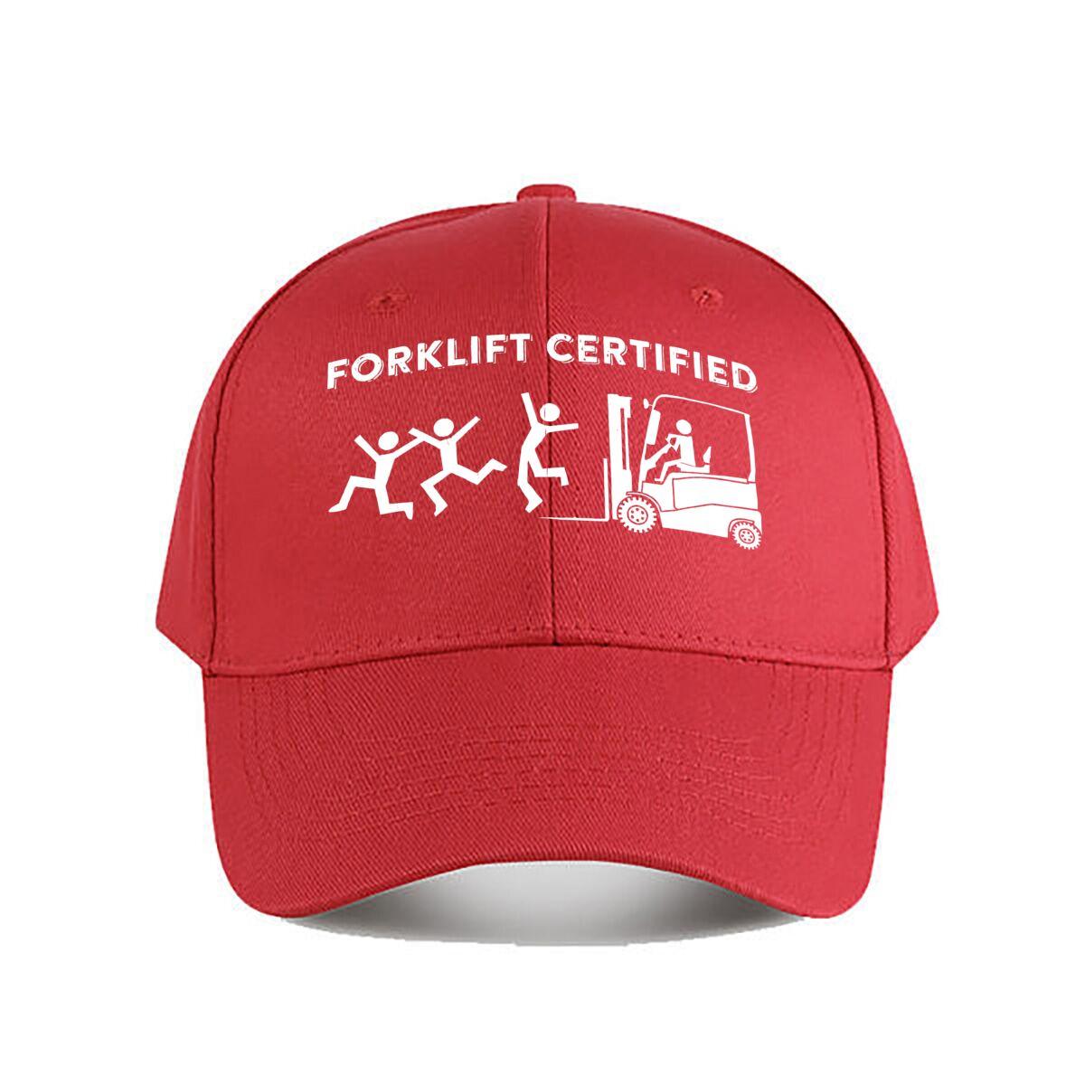 

New 2025 Funny Hat Forklift Certified Hat Baseball Cap Fashion Outdoor Sports Sunhat Unisex Snapback Cap WoUnisexs One Size
