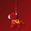 Cartoon Hanging Pony Doll Soft Zodiac Pony Figurine Cute Plush Horse Keychain  New Year Gift