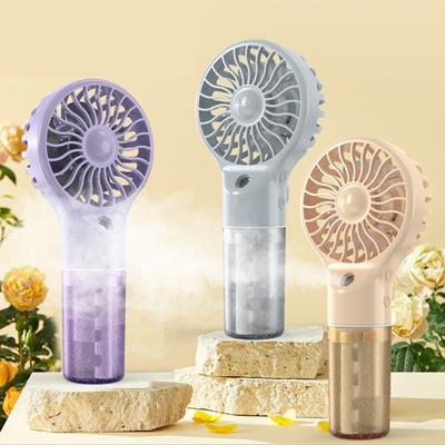 Misting Handheld Fan with 4 Speeds Settings Portable Mist Spray Summer Cooling Fan USB Rechargeable Travel Outdoor Personal Fan