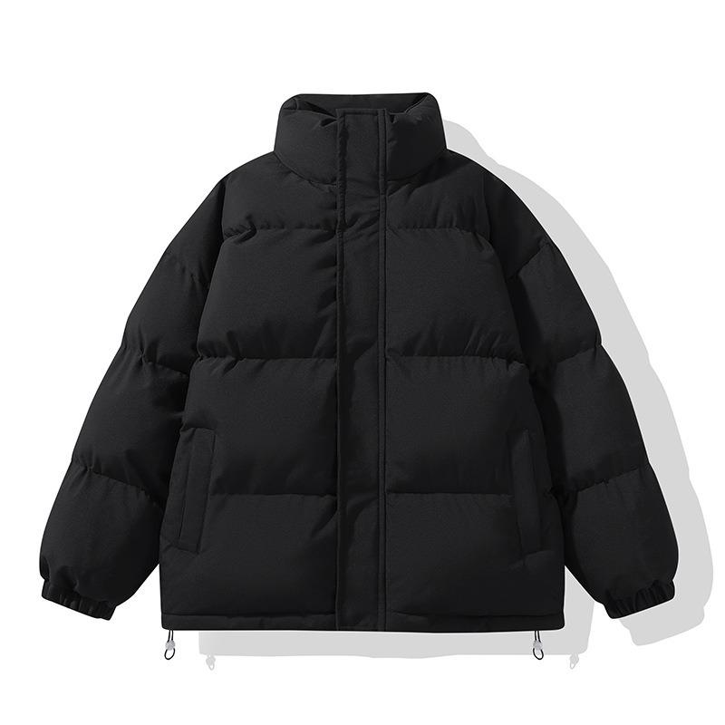 Padded Clothes Men's and Women's Winter Loose Stand-up Collar Padded Jacket Warm and Thickened Casual Padded Clothes Couple Jacket Solid Color