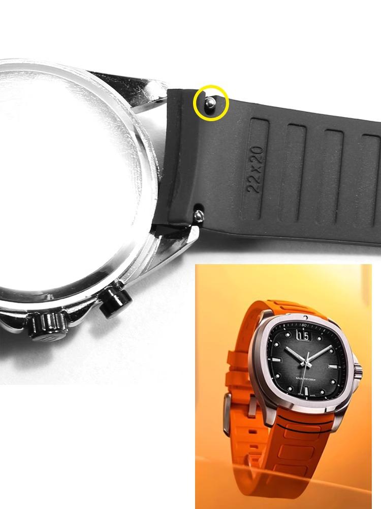 For Mido Multifort TV M049.526 Waterproof Rubber Watch Strap 22mm M049 Curved Interface Silicone Watch Accessories Watchband