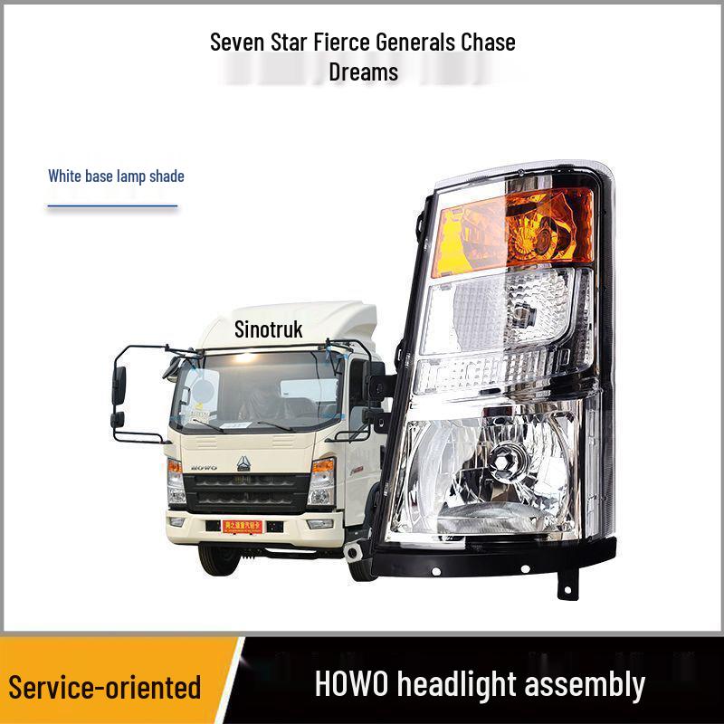 Sinotruk Howo Light Truck Headlight & Fog Light Assembly Premium-White-Manual Adjustment-Driver Side