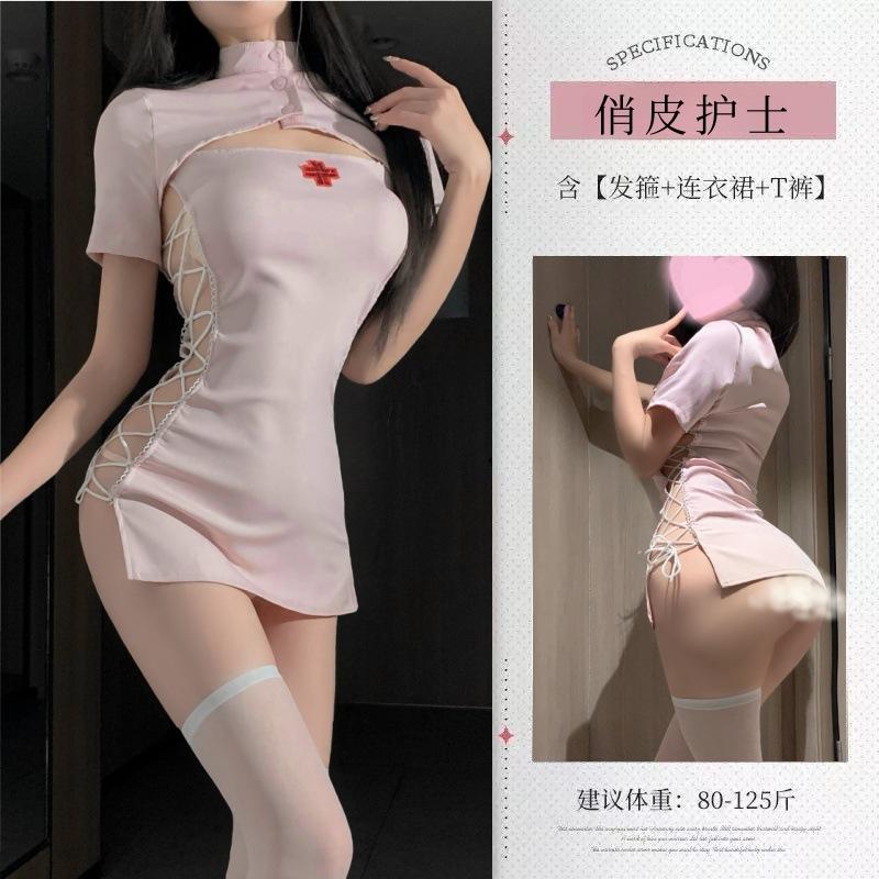 Sex Lingerie Uniform Sexy Pajama Suit Nurse Pure Nurse Cosplay Passion Seduction Hollow Strap