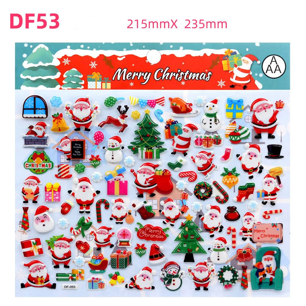 4 Puffy 3D Bubble Cute Decorative Stickers for and School Festivals Stickers, Christmas, Halloween, Animal, Car, Panda, Cat, Dog, Rabbit, Pumpkins,