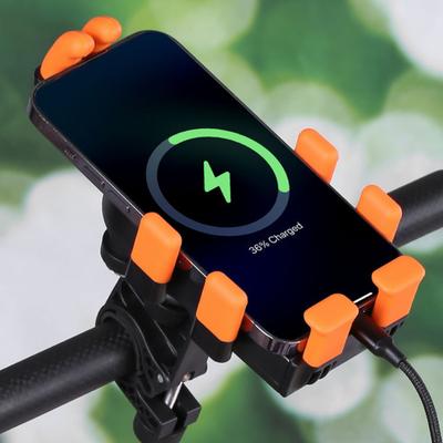 Fahrradtelefonhalter mit acht Krallen, stoßdämpfend, Motorrad-Handyhalterung, 360-Grad-Drehung, rutschfest, universell, für Fahrrad und Roller