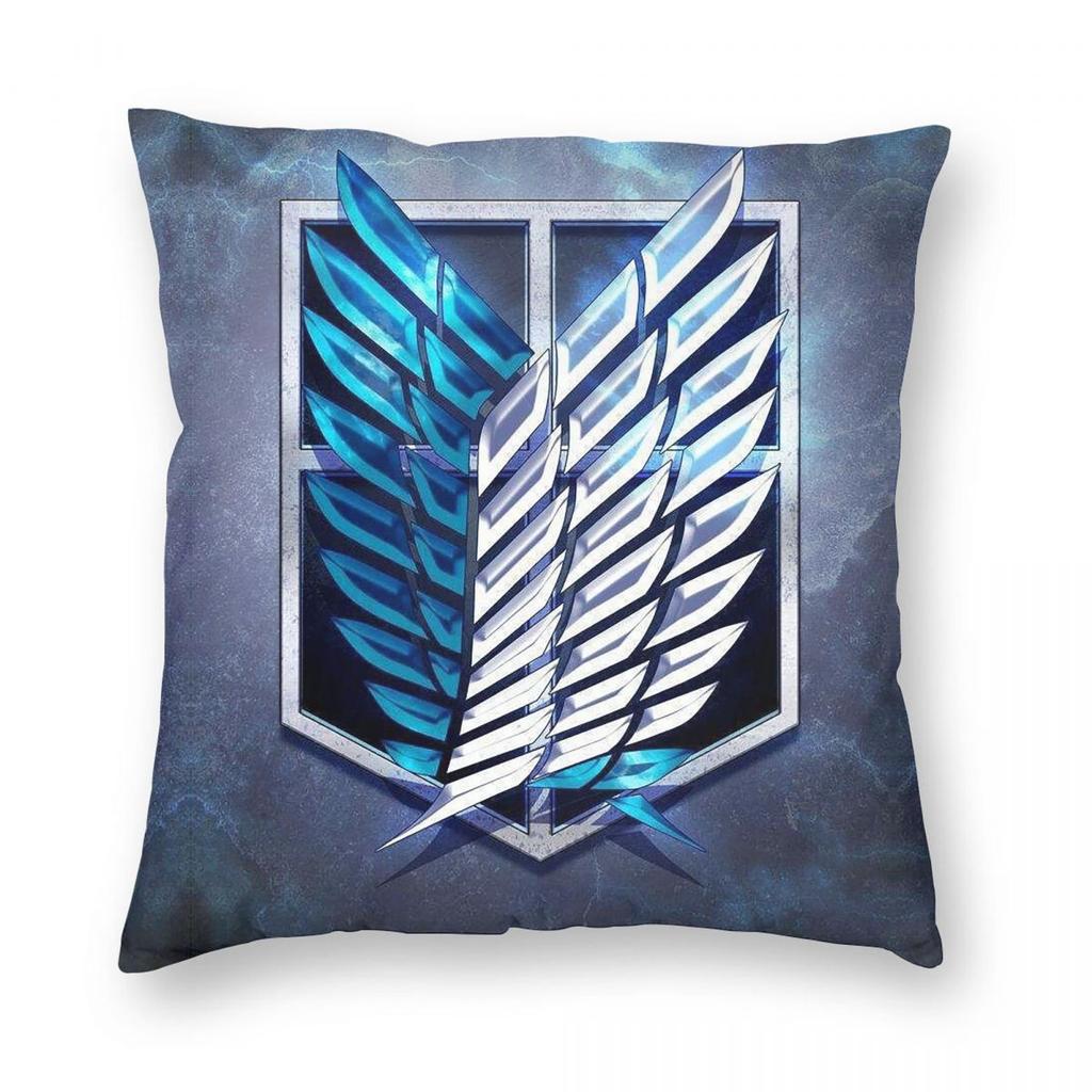Shingeki No Kyojin Attack On Titan Wings Square Pillowcase Pillow Cover Cushion Throw Pillow for Home Sofa Living Room