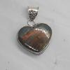 Heart Shape Red Blue Labradorite 925 Sterling Silver Pendant, Boho Style Labradorite Pendant Jewelry