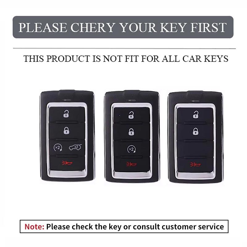 Metal Leather Car Remote Key Case Cover for Jeep Grand Wagoneer Cherokee Obsidian II 2021 2022 2023 Protection Auto Accessories