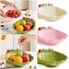 Shell Shape Fruit Bowl with Forks ABS Plastic Snack Plate Fruit Serving Plate Table Setting